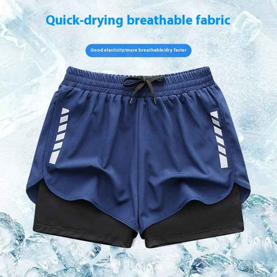 Men's Boxer Double-layer Fashion Swimming Trunks