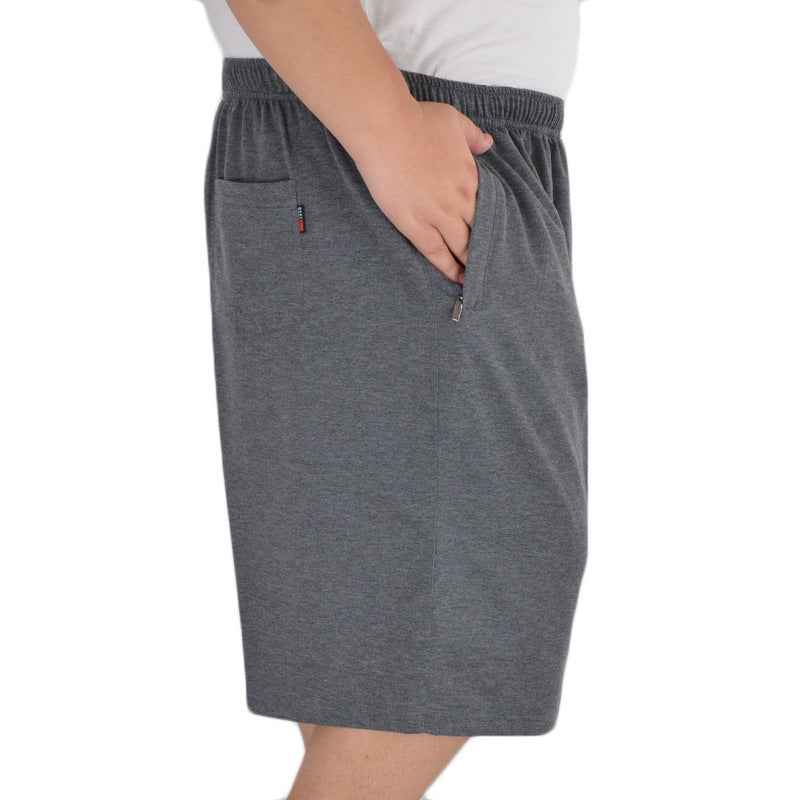 Plus-sized Plus-sized Sports Shorts Men's High Waist Deep Crotch Stretch Pants