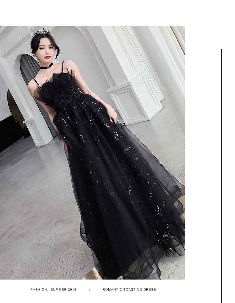 Black Evening Dress Temperamental Minority High-end