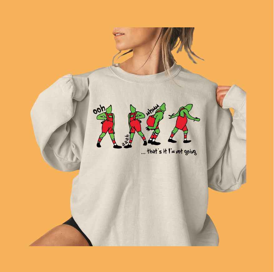 Ladies New Christmas Pattern Printing Casual Sweatshirt
