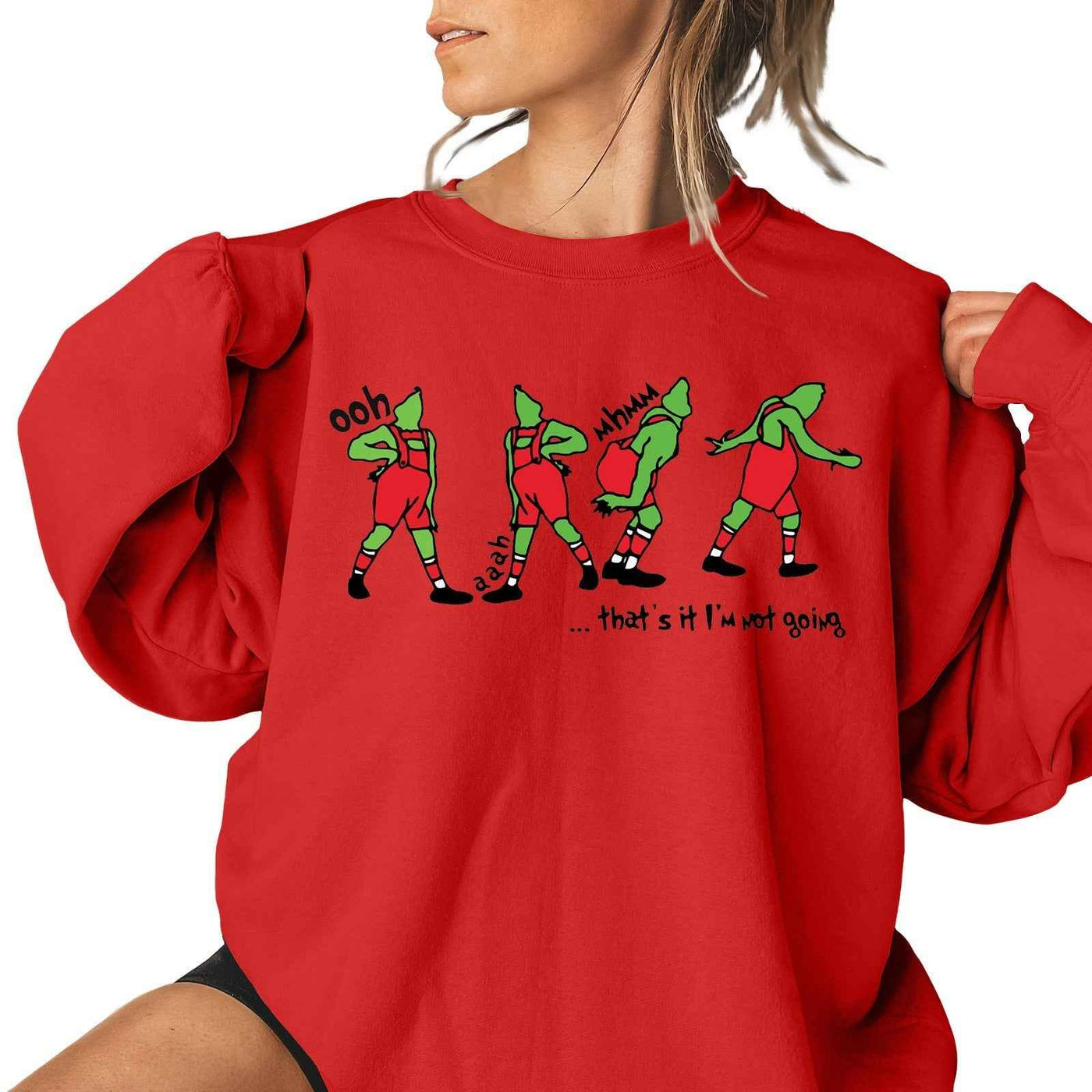 Ladies New Christmas Pattern Printing Casual Sweatshirt
