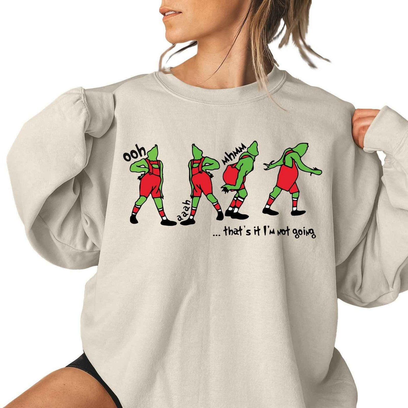 Ladies New Christmas Pattern Printing Casual Sweatshirt