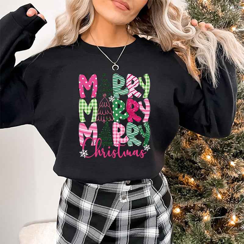 Merry Christmas E Cartoon Sweatshirt Festive Cute Gifts