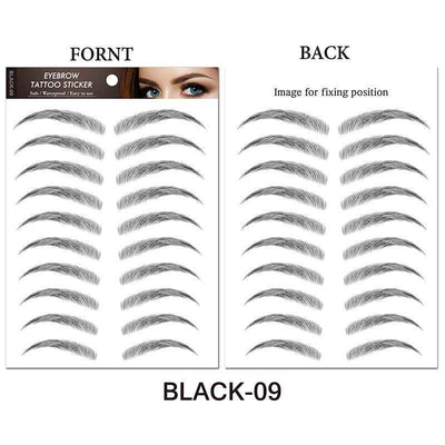 Water-based Hair-liked Authentic Eyebrow Tattoo Sticker Waterproof Cosmetics Long Lasting Makeup False Eyebrows Stickers