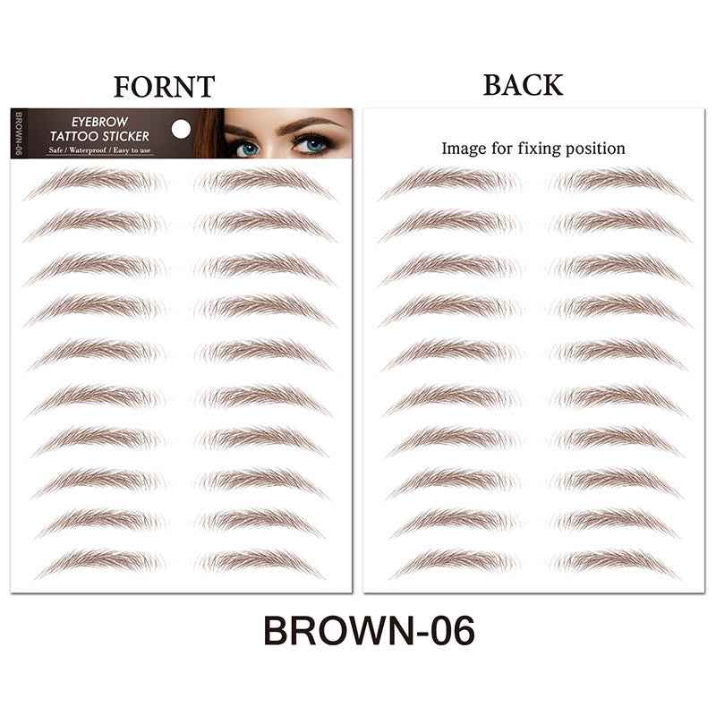 Water-based Hair-liked Authentic Eyebrow Tattoo Sticker Waterproof Cosmetics Long Lasting Makeup False Eyebrows Stickers