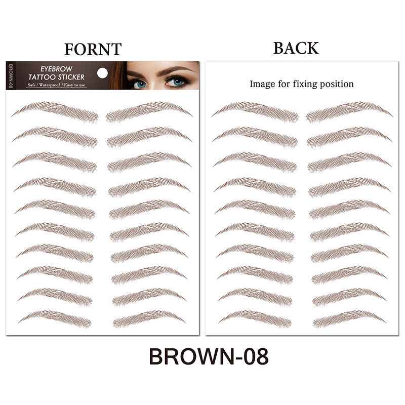 Water-based Hair-liked Authentic Eyebrow Tattoo Sticker Waterproof Cosmetics Long Lasting Makeup False Eyebrows Stickers