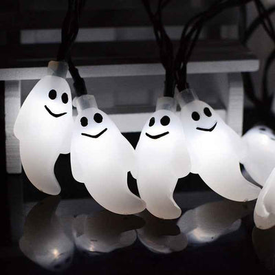 Solar-powered String Lights Ghost Halloween Day Courtyard Christmas Decoration Luminous Lights