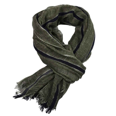 Men's Retro Gentleman Gold Thread Striped Scarf