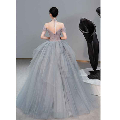 Female Texture Host Gift Tulle Tutu French Banquet Princess Dress