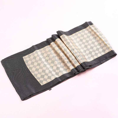Double silk crepe satin scarf for men
