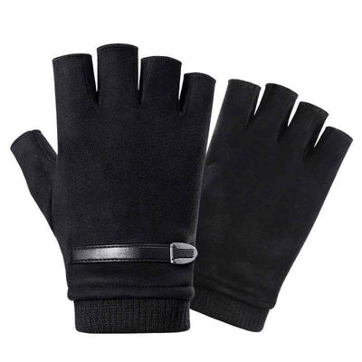 Half Finger Gloves Suede Leaking Finger Sports Outdoor Riding
