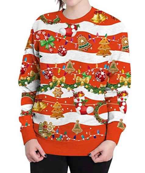 New Christmas round neck hoodie