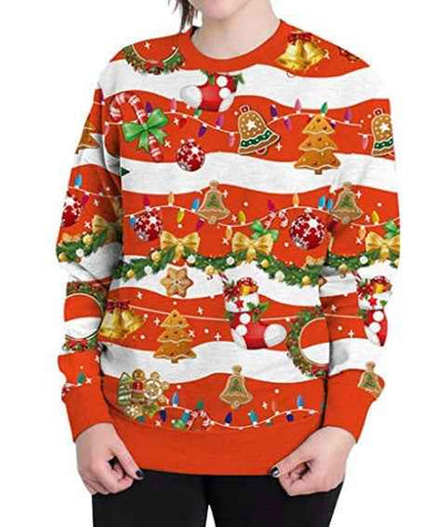 New Christmas round neck hoodie