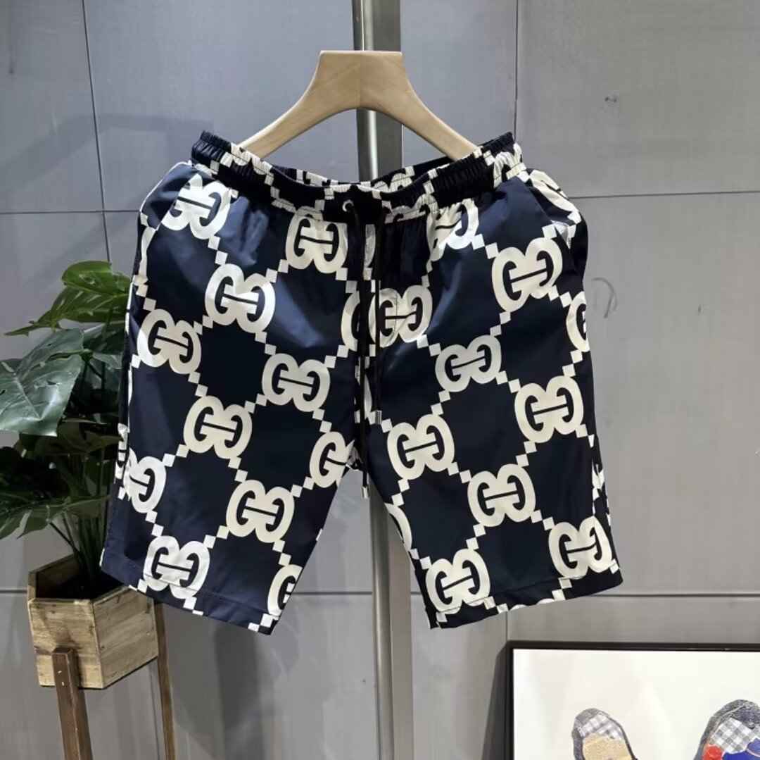 Thin Loose Trendy Printed Men's Casual Cropped Pants