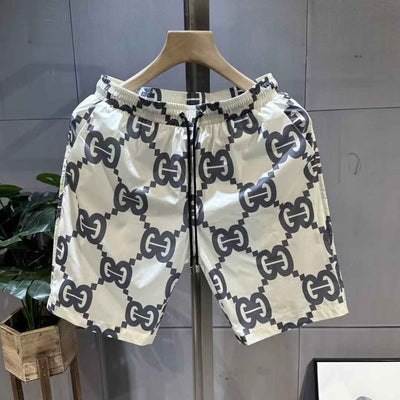 Thin Loose Trendy Printed Men's Casual Cropped Pants