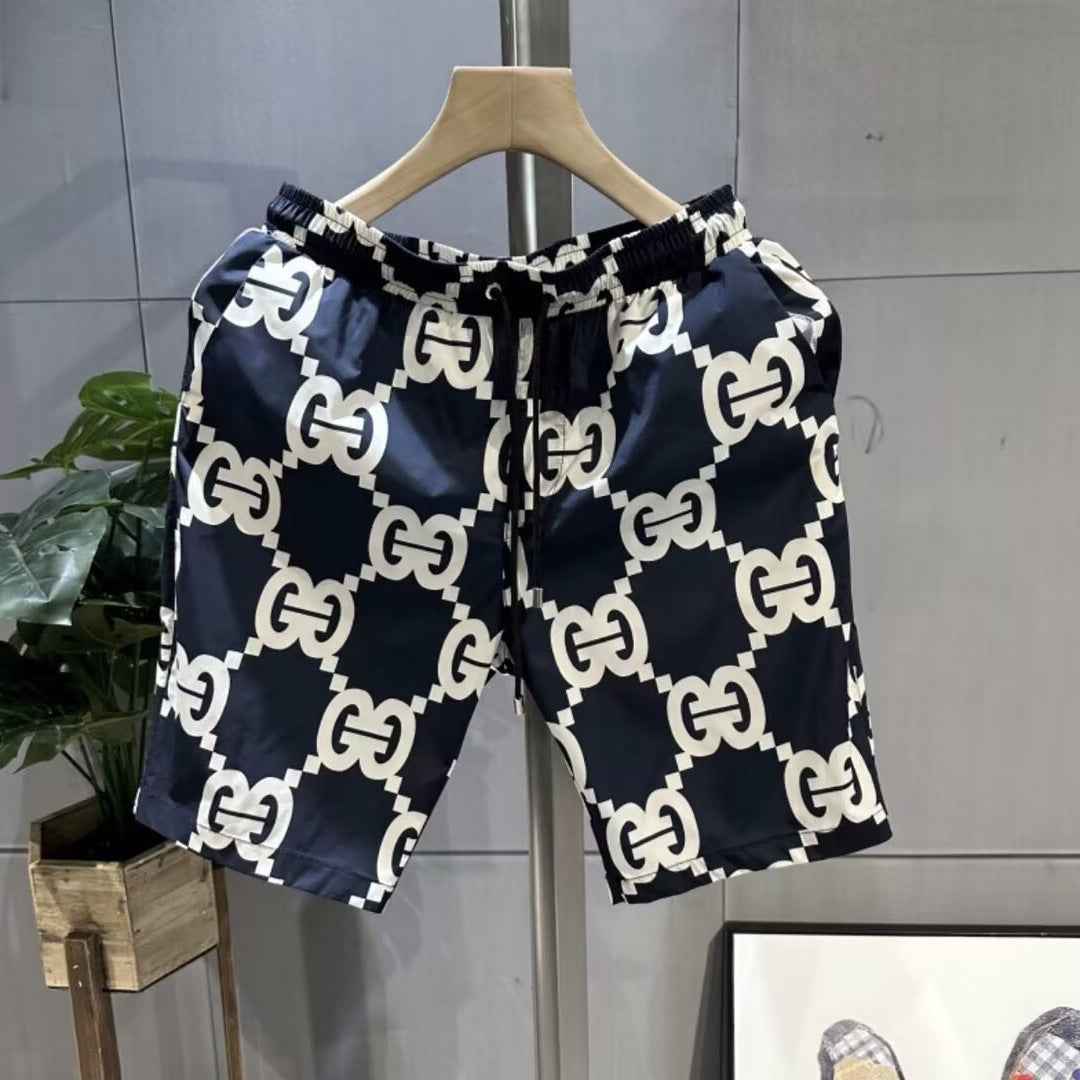 Thin Loose Trendy Printed Men's Casual Cropped Pants