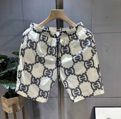 Thin Loose Trendy Printed Men's Casual Cropped Pants