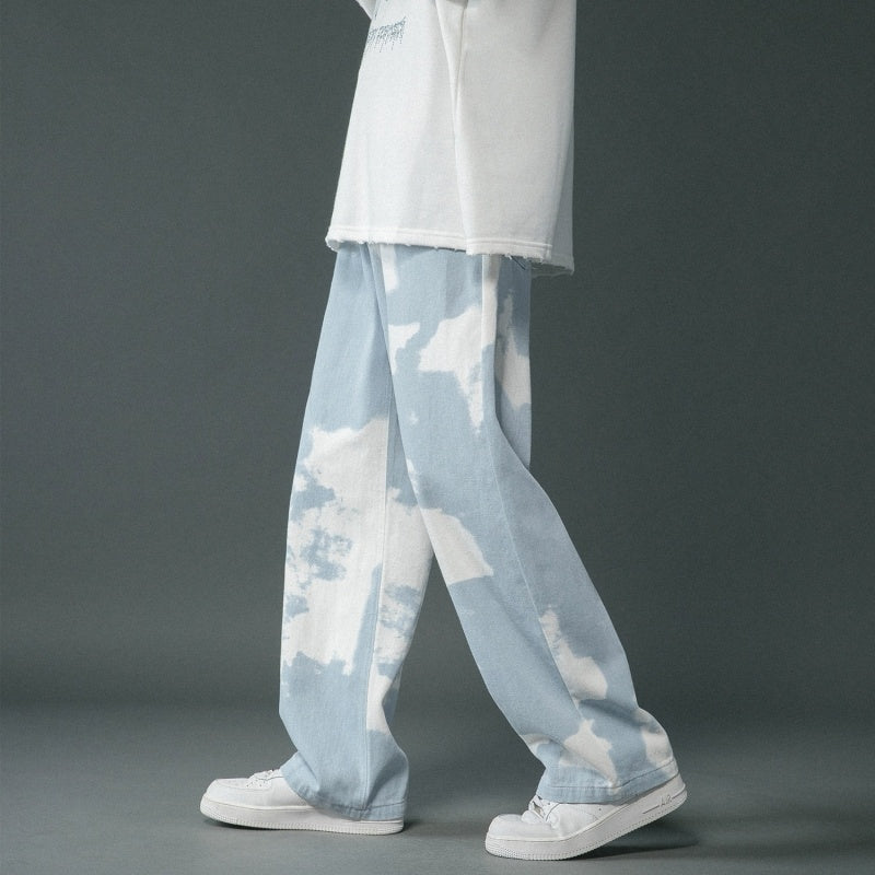 Tie Dyed Denim Straight Leg Pants For Boys SHOPPORA