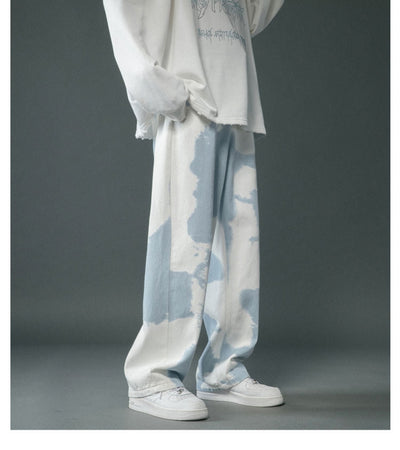 Tie Dyed Denim Straight Leg Pants For Boys SHOPPORA