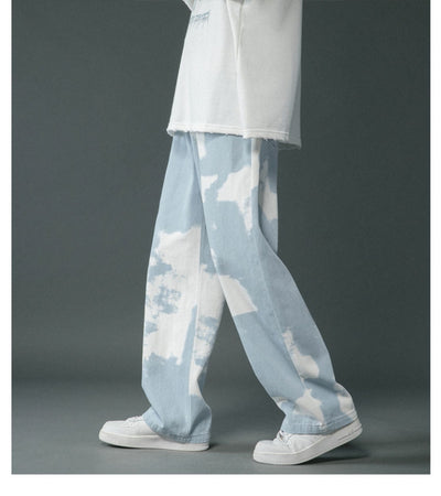 Tie Dyed Denim Straight Leg Pants For Boys SHOPPORA