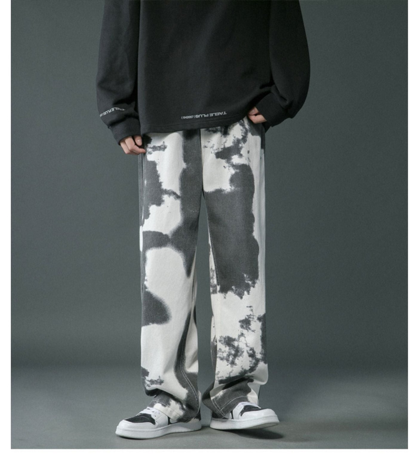 Tie Dyed Denim Straight Leg Pants For Boys SHOPPORA