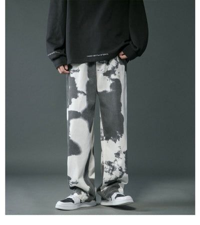 Tie Dyed Denim Straight Leg Pants For Boys SHOPPORA