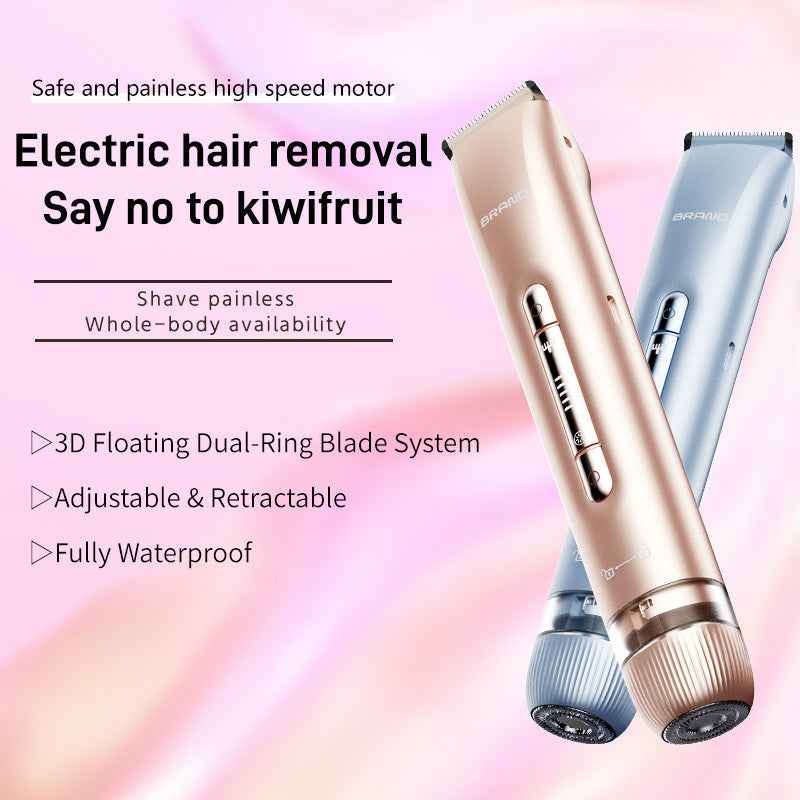 2 In 1 Hair Removal Epilator USB Rechargeable Trimmer Women Body Razor Face Leg Armpit Bikini Hand Pubic Shaver Hair Remover