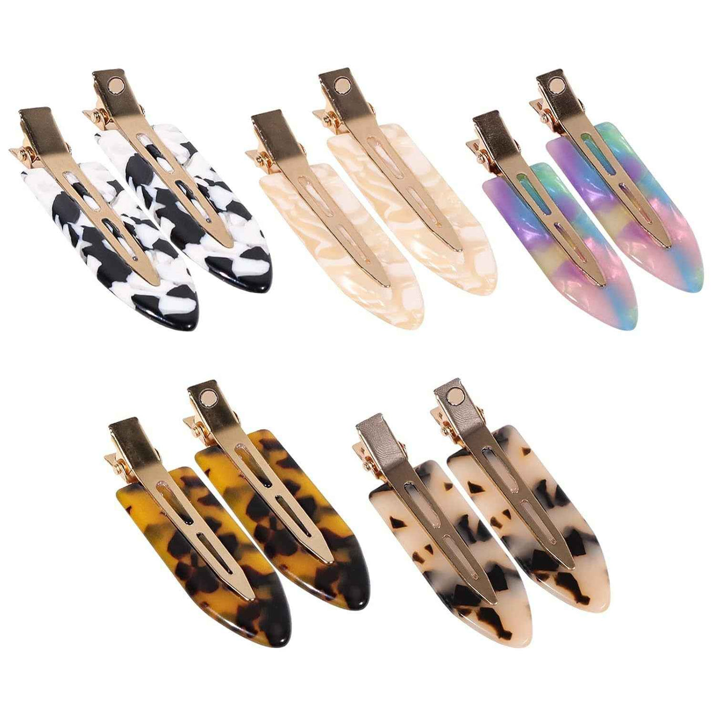 Traceless Barrettes Hair Makeup Hairpin Bang Side Clip Children Internet Celebrity Minimalist Small Leaf Duckbill Clip