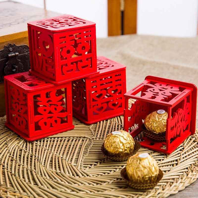 Red Wood Candy Gift Box