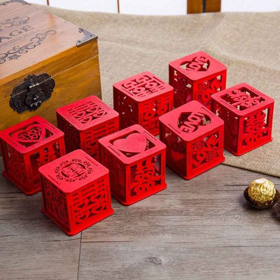 Red Wood Candy Gift Box