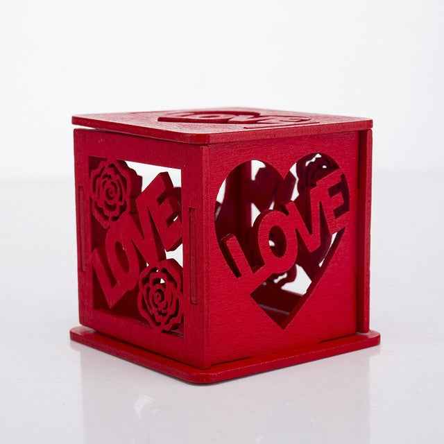 Red Wood Candy Gift Box