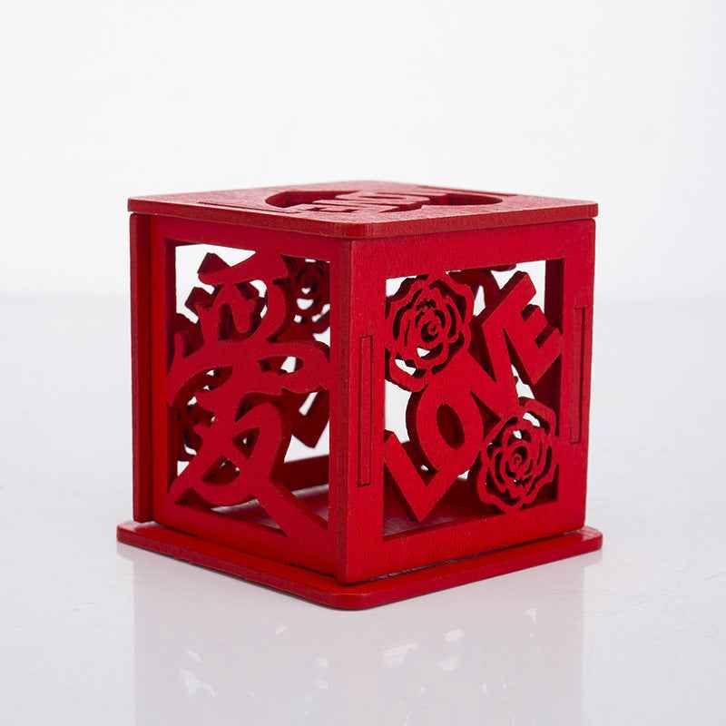 Red Wood Candy Gift Box