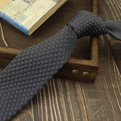 Narrow Woolen College Style Knitted Tie For Men And Women