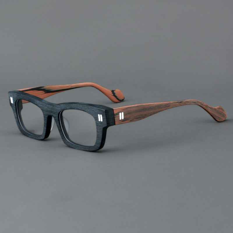 Thick Plate Glasses Patchwork Retro Frame