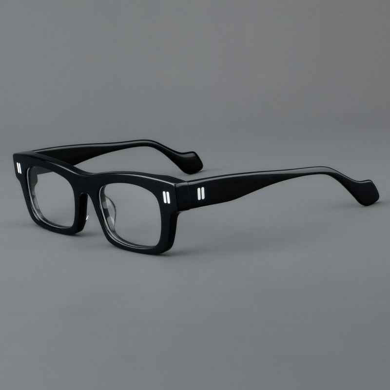 Thick Plate Glasses Patchwork Retro Frame