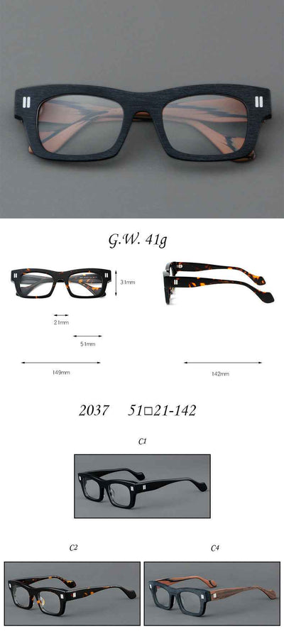 Thick Plate Glasses Patchwork Retro Frame