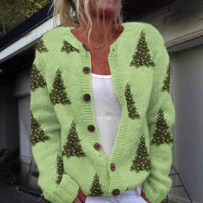 New Christmas 3D Digital Printing Women Cardigan Coat Outerwear Female