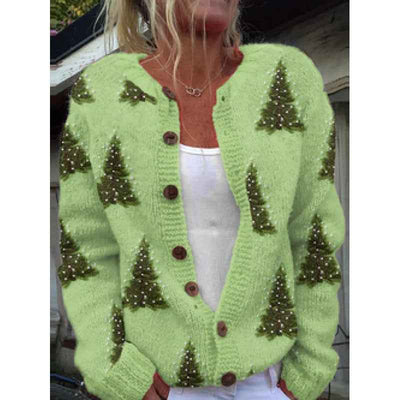 New Christmas 3D Digital Printing Women Cardigan Coat Outerwear Female