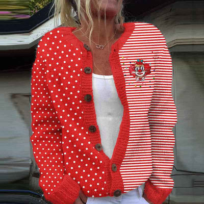 New Christmas 3D Digital Printing Women Cardigan Coat Outerwear Female