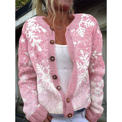 New Christmas 3D Digital Printing Women Cardigan Coat Outerwear Female