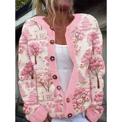 New Christmas 3D Digital Printing Women Cardigan Coat Outerwear Female