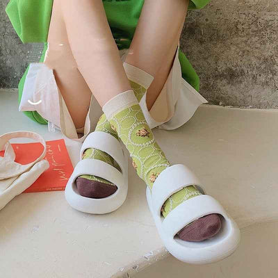 Combed Cotton Pile Long Socks Cotton Breathable Mid Tube