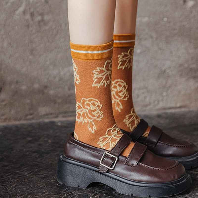 Combed Cotton Pile Long Socks Cotton Breathable Mid Tube