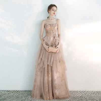 Toast Dress Female Wedding Bridesmaids Breast Wipe Long Skirt Dinner Annual Meeting Host