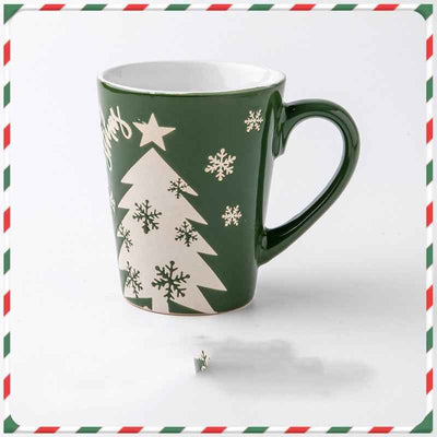 Creative Cute Cartoon Snowman Santa Claus Ceramic Cup Christmas Mug Small Gifts