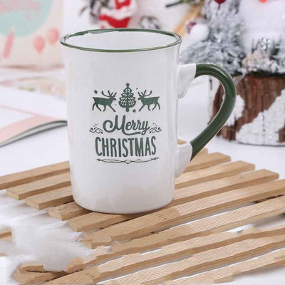 Creative Cute Cartoon Snowman Santa Claus Ceramic Cup Christmas Mug Small Gifts