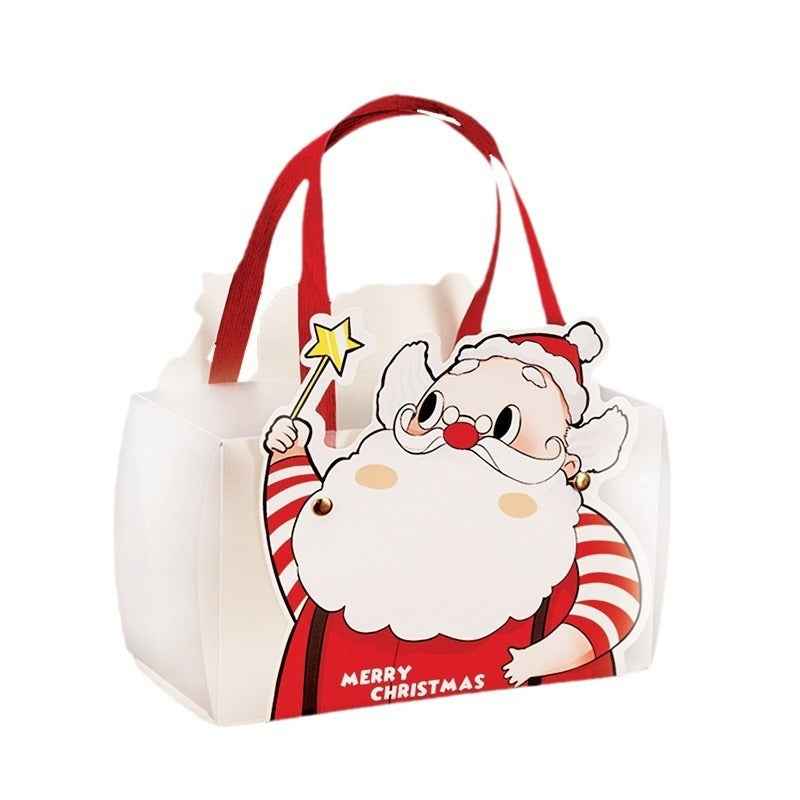 Christmas Candy Gift Bag Portable Gift Box Santa Claus Paper Bag