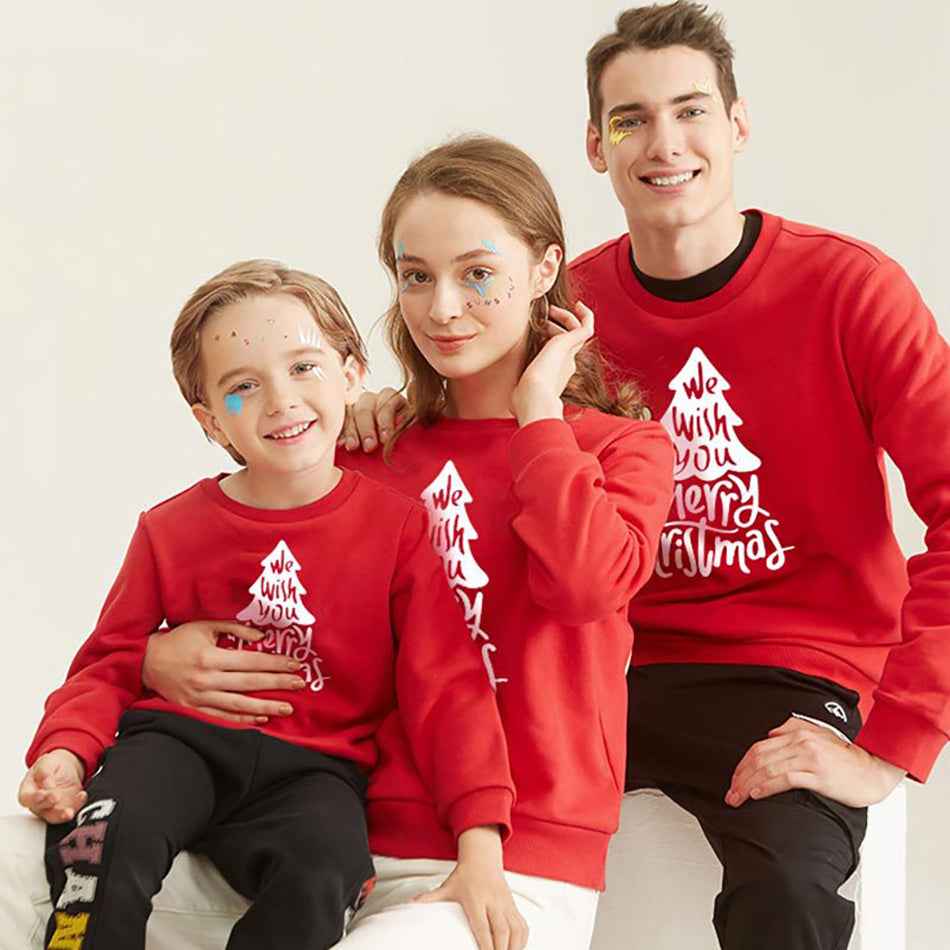 Christmas Snowflake Parent-child Costume Cartoon Casual Crew Neck Top