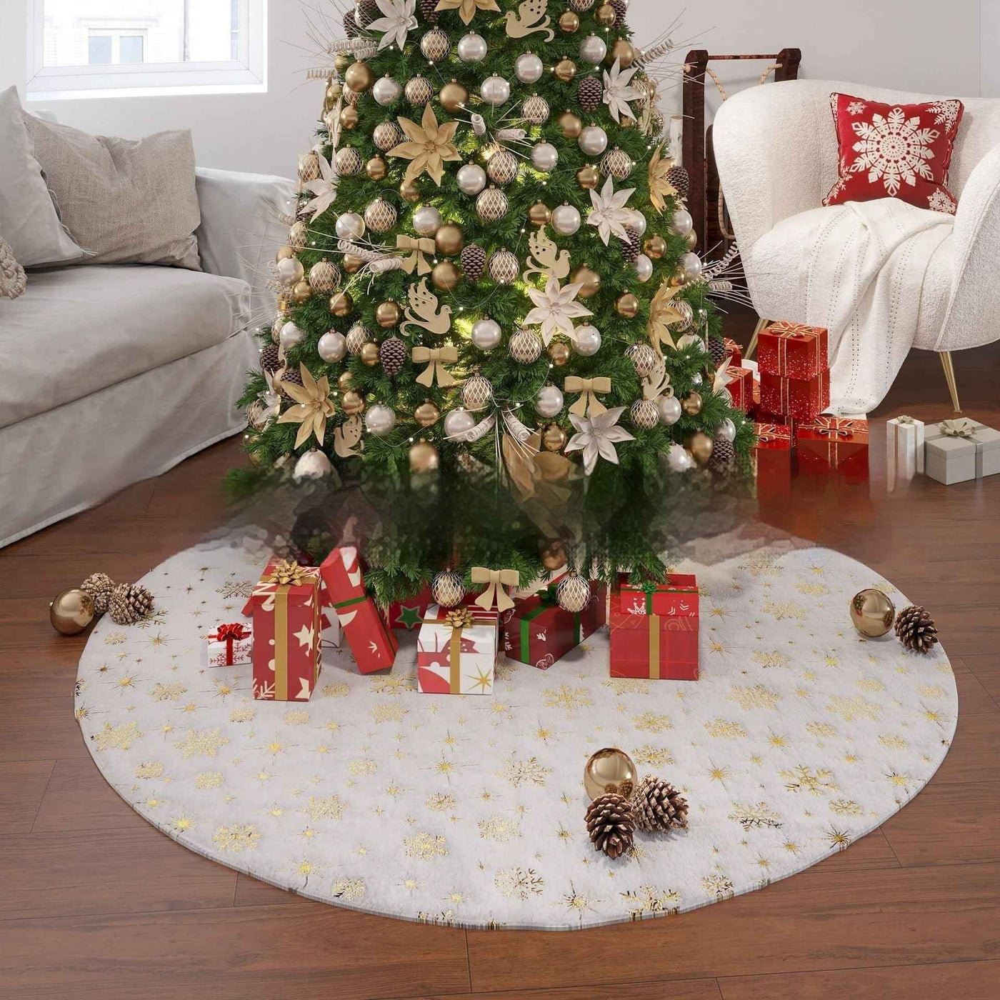 Gilding Snowflake XINGX Christmas Tree Group Mat
