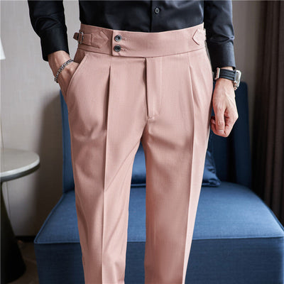 High Waist Casual Slim Fit Suit Pants SHOPPORA